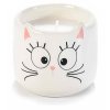 sviečka keramika mačka s mačkou mačacie biela oči