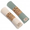 Mušelínová plena Maceshka Nature 2ks - Khaki zlatý puntík+ Ecru
