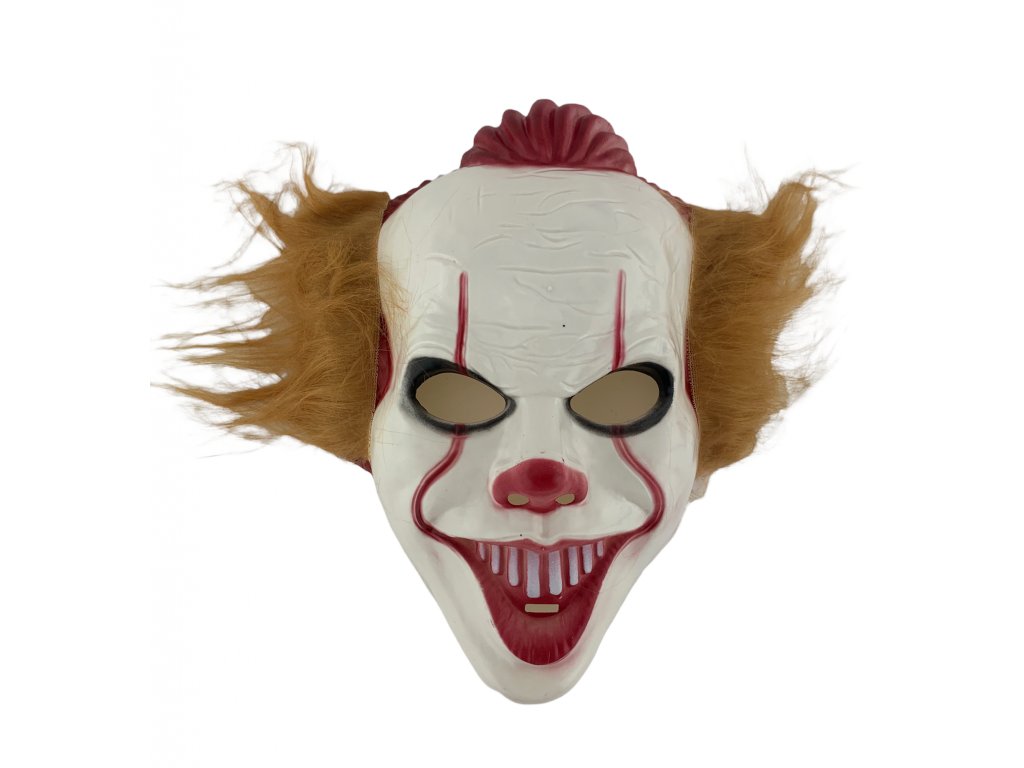 Karnevalová maska Pennywise - klaun TO (dlouhé vlasy)