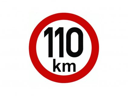 Samolepka Na Auto - 110 km