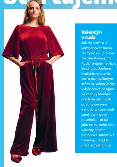 Rudá v hlavní roli: náš sametový kostýmek v magazínu Kondice
