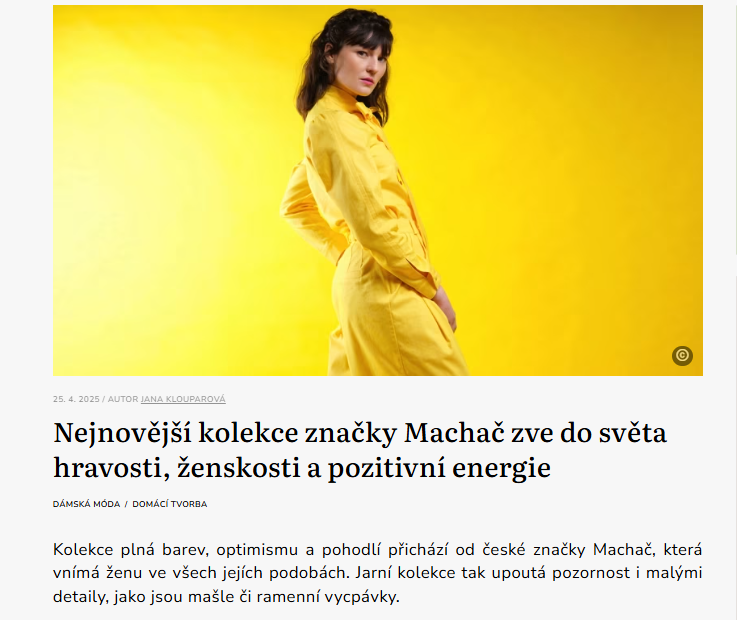 Nová jarní kolekce Machač na Moda.cz – hravá, ženská a plná pozitivní energie