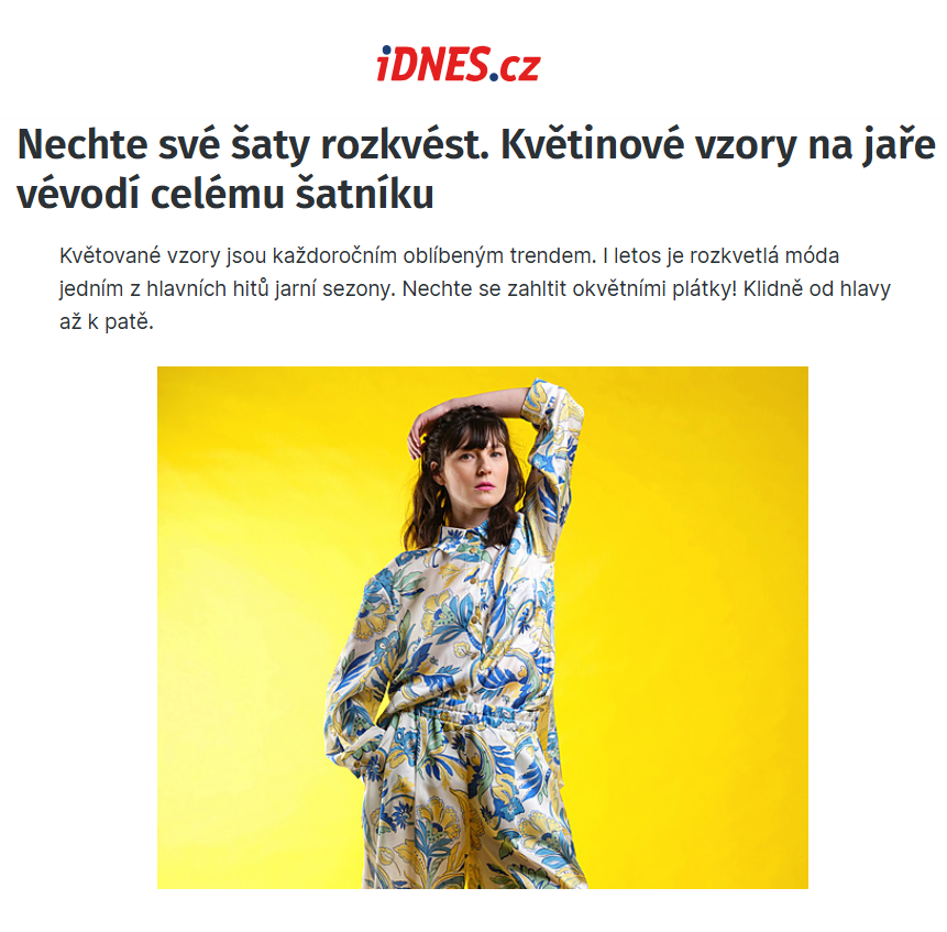 Naše květinové modely v článku na iDNES.cz