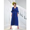 KIMONOVÉ ŠATY SE SKLÁDANOU SUKNÍ (Velikost 48)