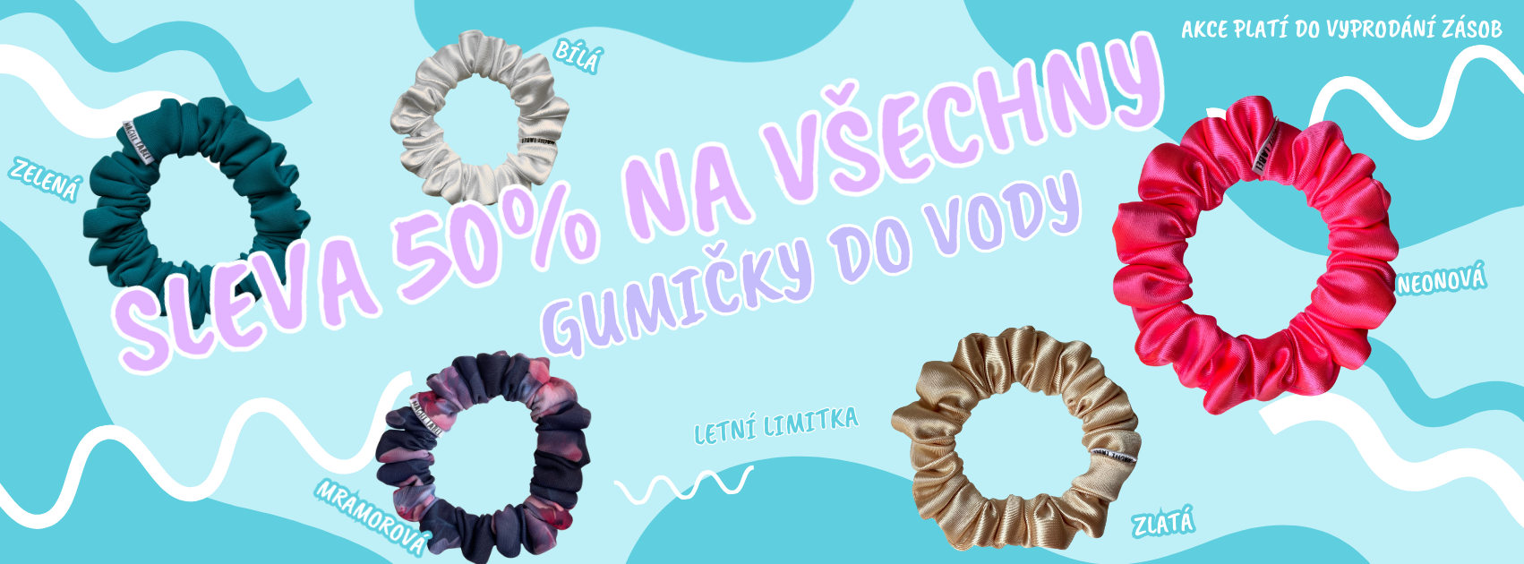 Scrunchie gumičky do vody