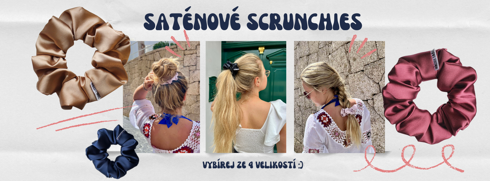 Scrunchies gumičky do vlasů