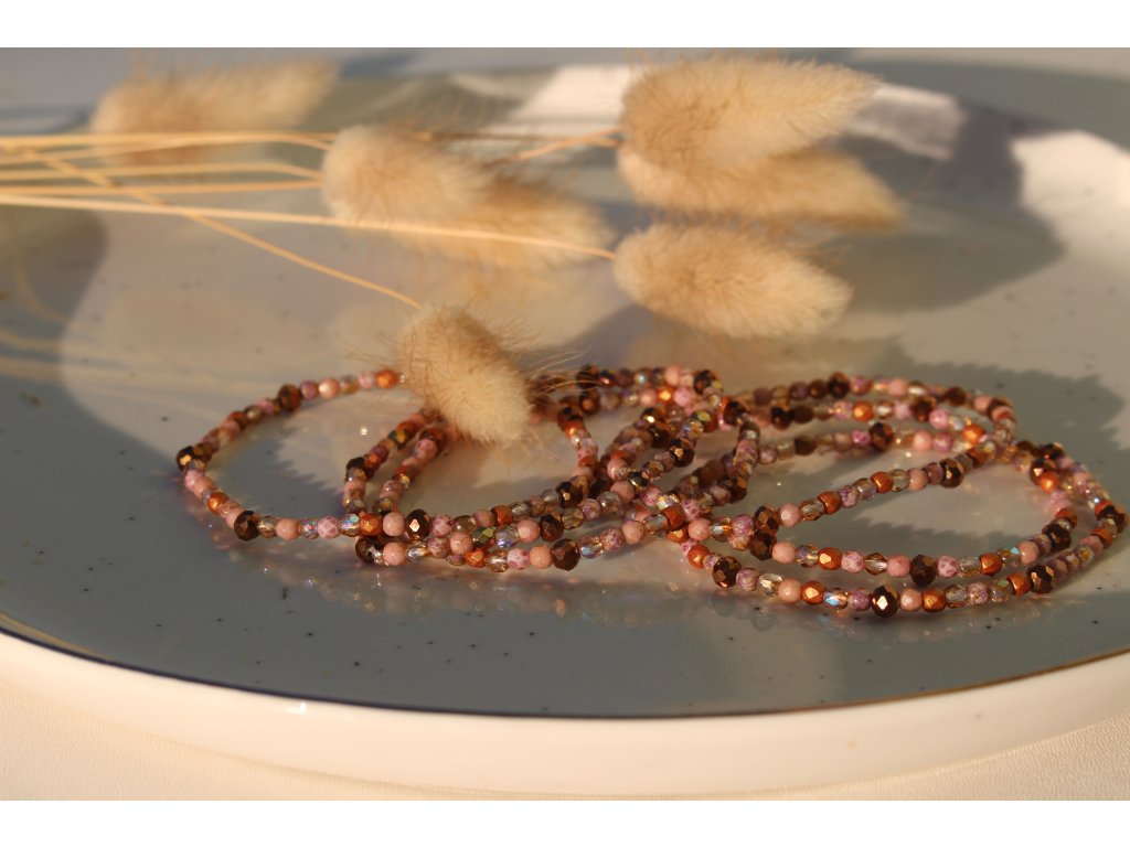 Broušený náramek Ruby Chocolate