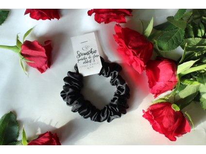 Černá Scrunchie gumička