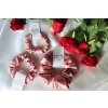 Starorůžová  Saténová scrunchie gumička do vlasů
