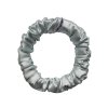 Ice Blue  Saténová scrunchie gumička do vlasů
