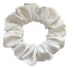 Saténová scrunchie gumička do vlasů - Smetanová