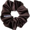 Dark Chocolate - Saténová Scrunchie gumička