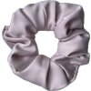 Pudrová - Saténová Scrunchie gumička  ručně šitá, jemný satén