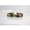 Autorký šitý Miyuki náramek Triangles Premium