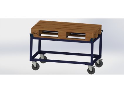 vozik pod palety s jerabovymi oky zvyseny