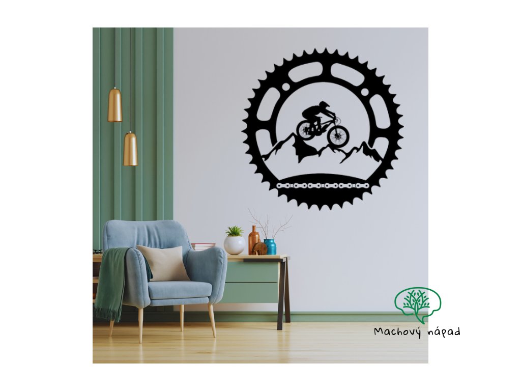 Obraz - cyklista na horách