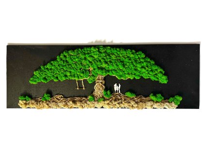 Machový obraz - strom rodiny na plátne