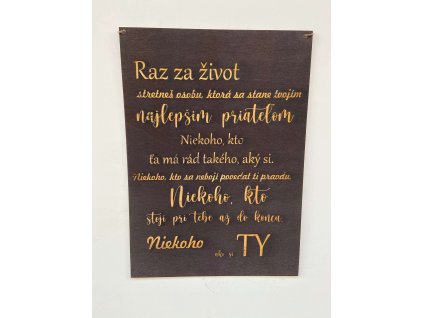Drevená tabuľka pre najlepšieho priateľa