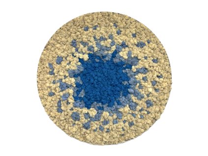 Machový Kruh - Natural s modrým slnkom