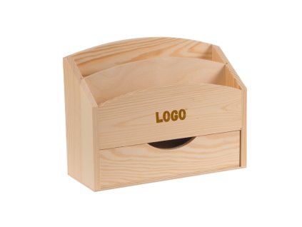 Stolový organizér na dokumenty so zásuvkou