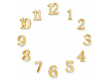 Akrylové čísla na hodiny - zlaté