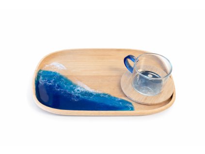 Podšálka a tácka s epoxidom