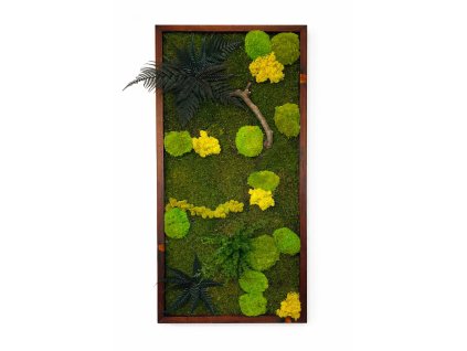 Machový obraz s rastlinami 3D dark MINI