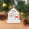 Personalizovaná vianočná ozdôbka - drevený domček