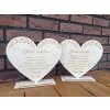 Drevené poďakovanie rodičom - srdiečko