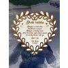 Drevené svadobné srdiečko ako poďakovanie rodičom