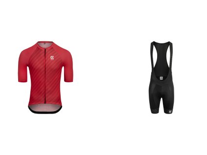 macobike set kratke nohavice dres kalas čierny set imperial red motion macobike