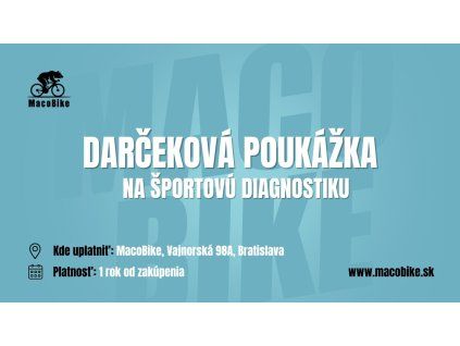 MacoBike darčeková poukážka športová diagnostika web
