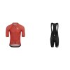 macobike set kratke nohavice dres kalas čierny set coral red motion macobike 06