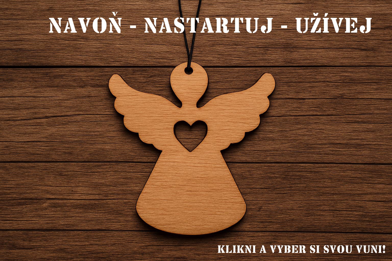 Dřevěná vůně do auta