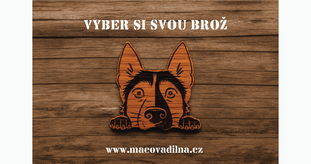 Vyber si svou brož - pes