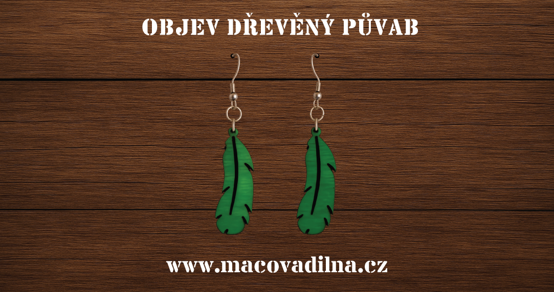 Dřevěné naušnice - objev dřevěný půvab