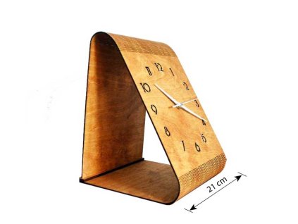 Dřevěné stolní hodiny No.1 21x21x30cm, světlý dub