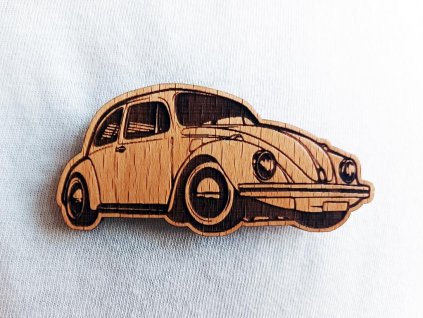470 magneticka drevena broz volkswagen brouk veteran auto 1ks