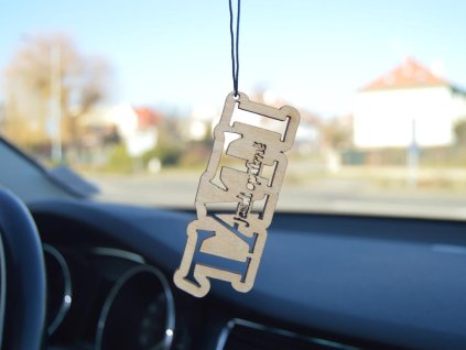 Dřevěná vůně do auta - Tati, jezdi opatrně! 1ks (Vůně Titanic)