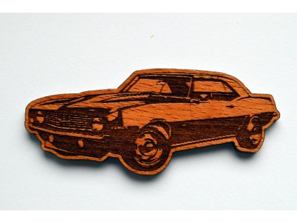 Magnetická dřevěná brož, veteran 001, buková - 1ks