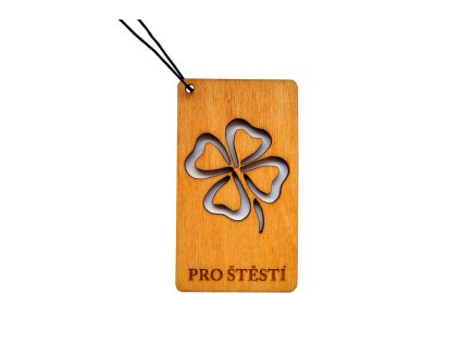 Dřevěná vůně do auta - Pro štěstí 1ks