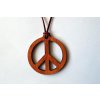 443 443 hippies dreveny symbol miru na krk provazek prava kuze 3 5x3 5cm
