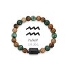 Astrologický náramek s přírodními kameny - unisex - znamení Vodnář 21.1-20.2.