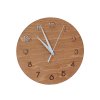 Nástěnné hodiny, světlý dub, bílé ručičky 24cm