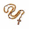 dřevěný náhrdelník s křížkem