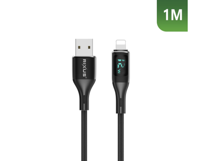 Kabel USB-C na Lightning 1m s LED displejem | Rixus