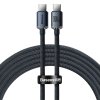 baseus crystal shine series fast charging data cable type c to type c 100w 2m black