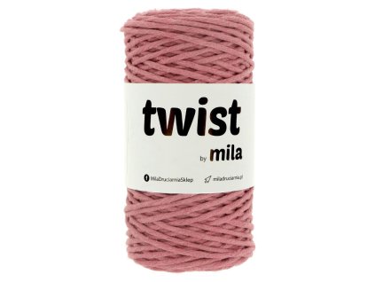 mila twist 3mm staroruzovy makrame spagat id45777