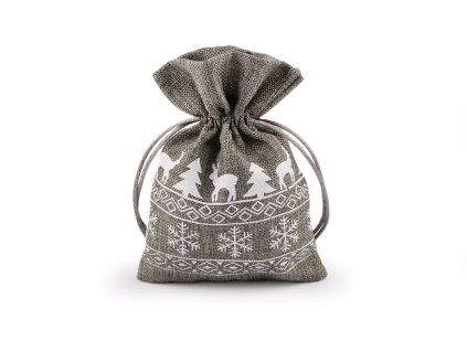 Vánoční pytlík - šedý