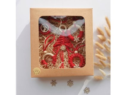 Vánoční ozdoby - červené